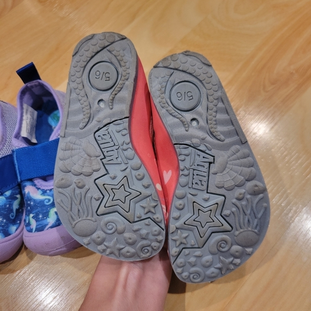 Baby Water Shoe Bundle Newtz Aqua Size 5 Size 6 - Picture 5 of 7